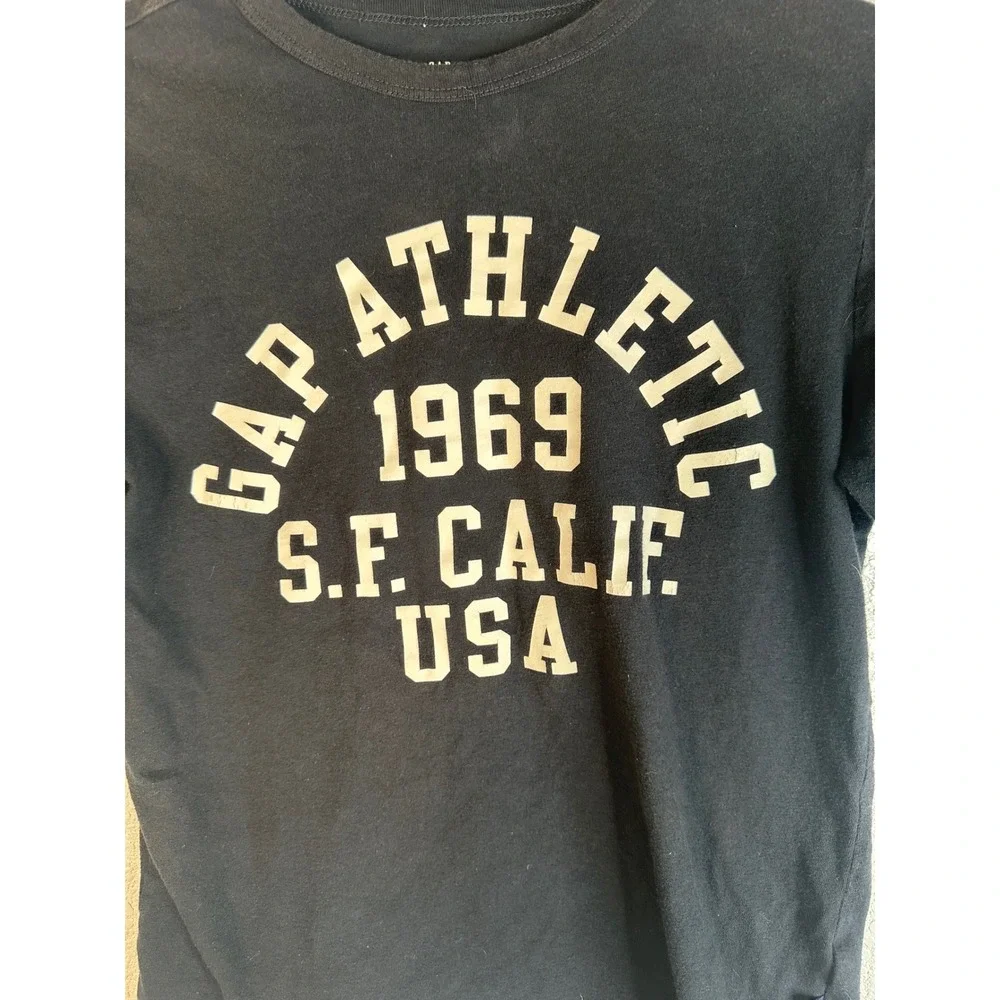 Gap Kids Black Athletic 1969 Graphic Short Sleeve T-Shirt Size 14-16